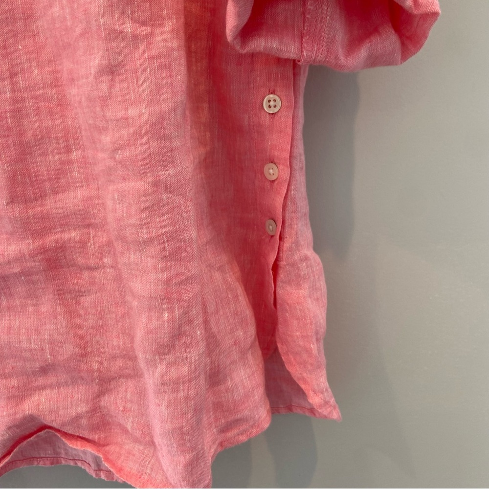 Talbots Linen Popover 1/2 Button Down Tunic Top L… - image 3